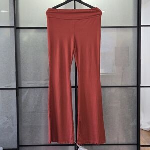 No Boundaries Brick Red Ribbed Fabric